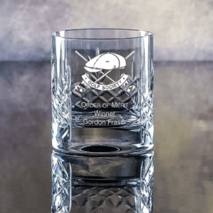 crystal etched whiskey glass